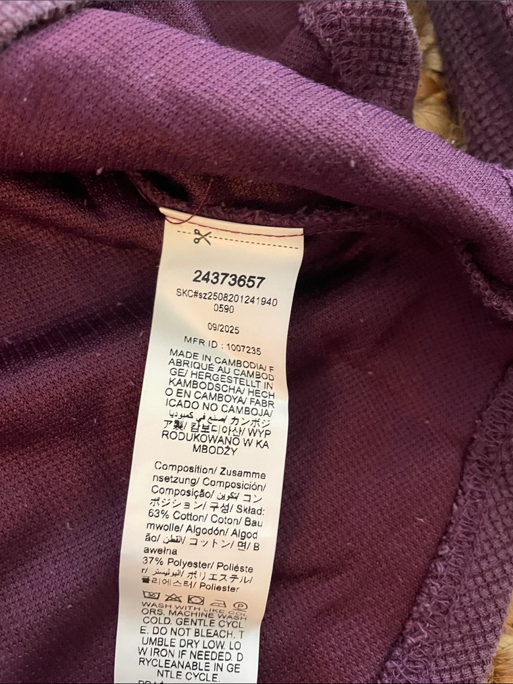 SHEIN Purple Waffle Knit Long Sleeve Top - Picture 8 of 16